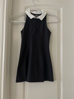 Old Navy Black Dress with White Polo Collar - Girls
